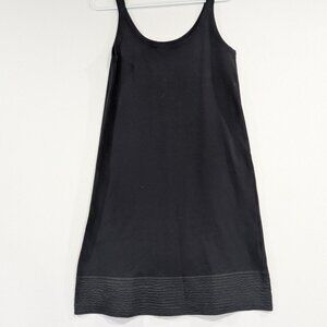 Eileen Fisher Sleeveless Tank Dress with Stitching Details Black Size XS